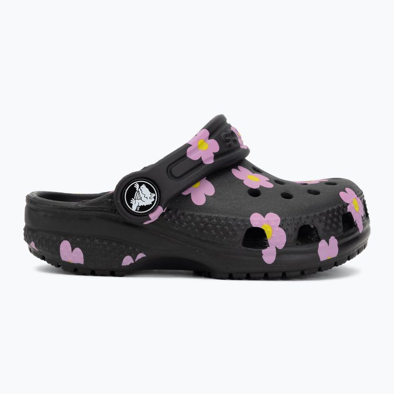 Șlapi pentru copii Crocs Classic Flower 212671 black 3
