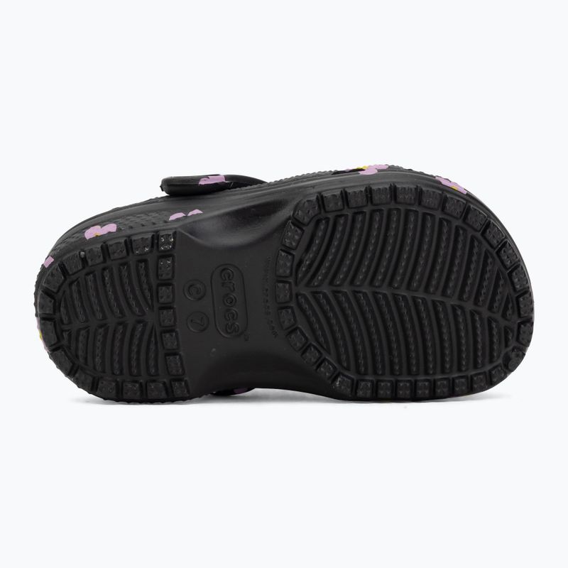 Șlapi pentru copii Crocs Classic Flower 212671 black 5
