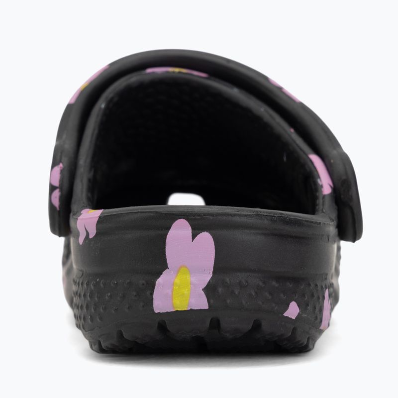 Șlapi pentru copii Crocs Classic Flower 212671 black 7