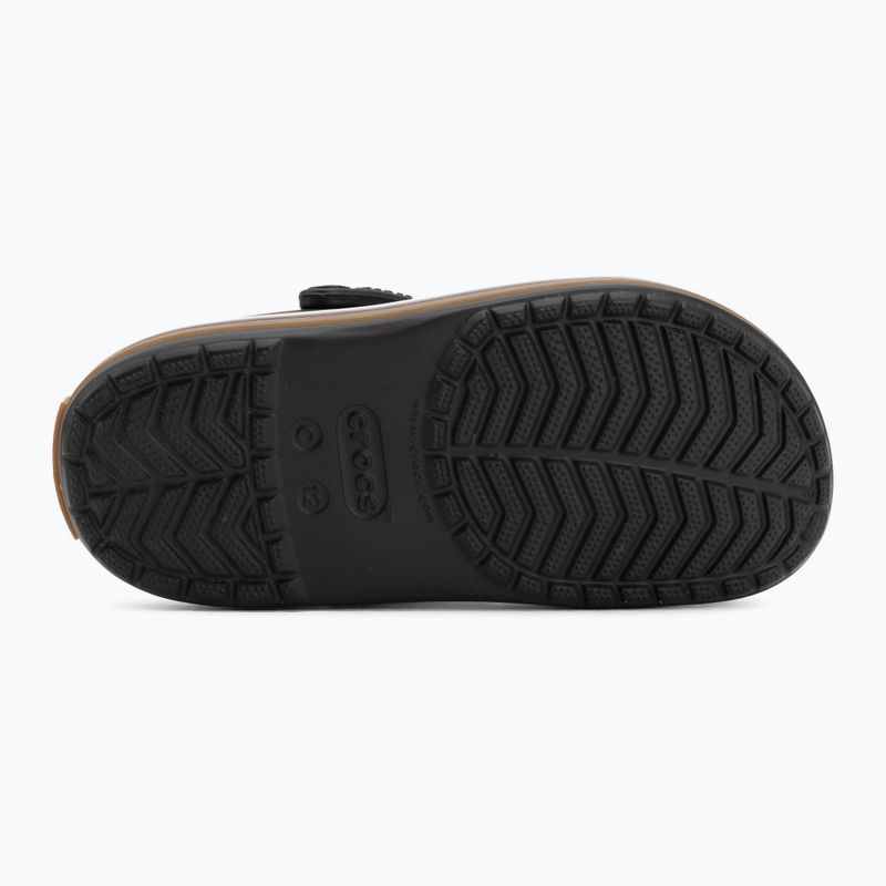 Șlapi pentru copii Crocs Crocband Gum black 5