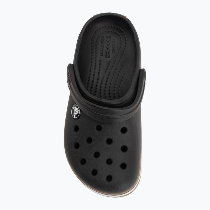 Șlapi pentru copii Crocs Crocband Gum black 6