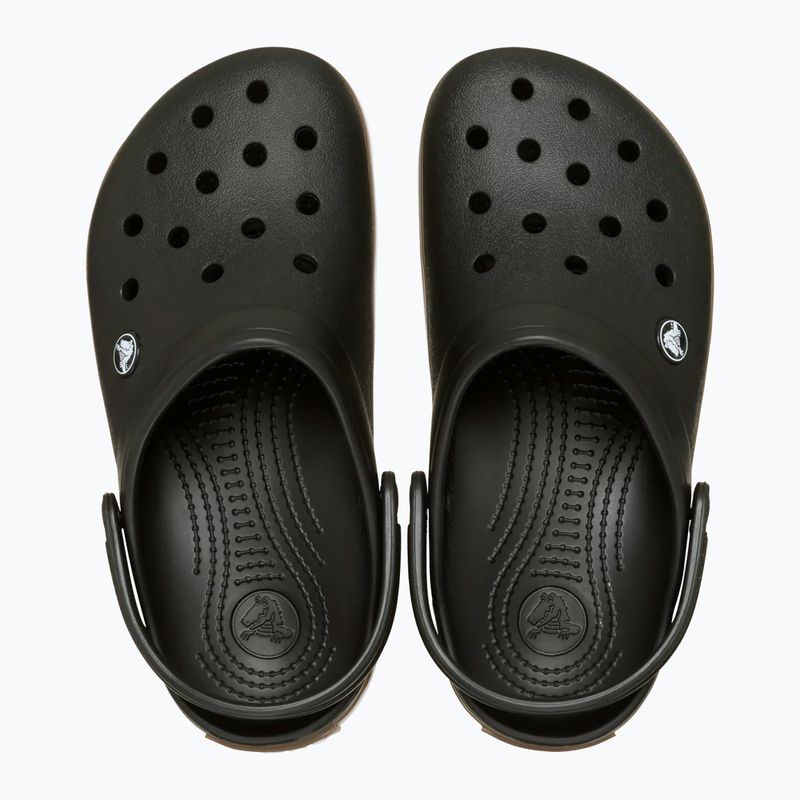 Șlapi pentru copii Crocs Crocband Gum black 5