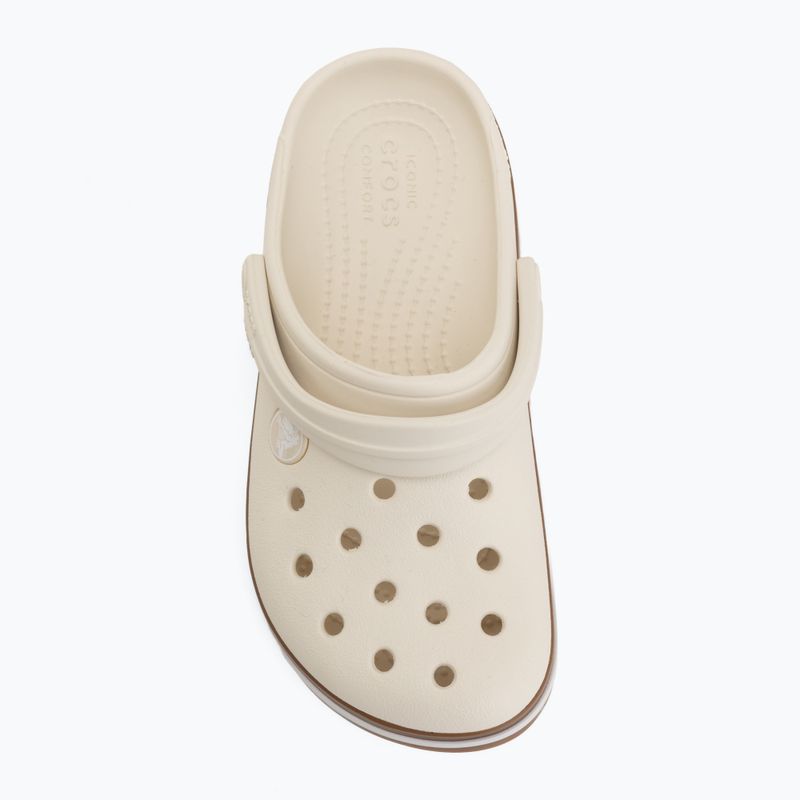 Șlapi pentru copii Crocs Crocband Gum summit white 6