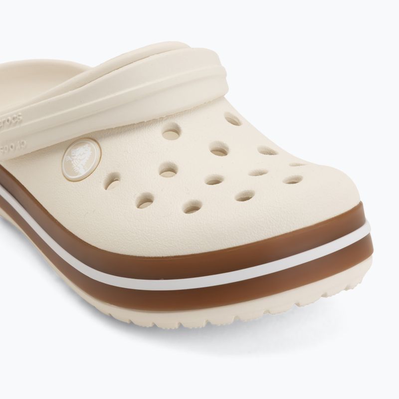 Șlapi pentru copii Crocs Crocband Gum summit white 8