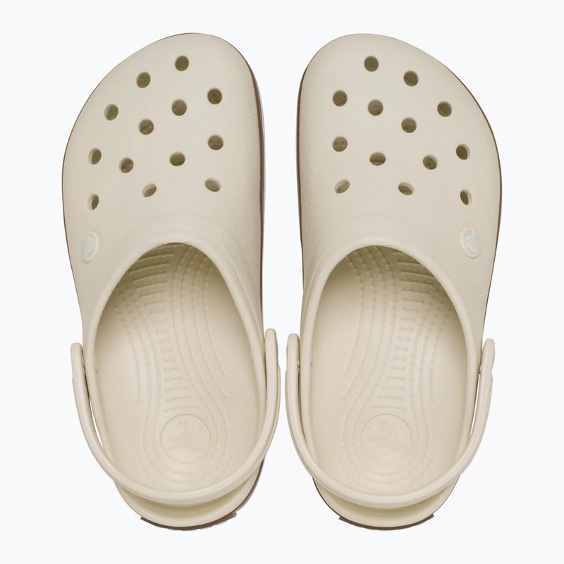 Șlapi pentru copii Crocs Crocband Gum summit white 5