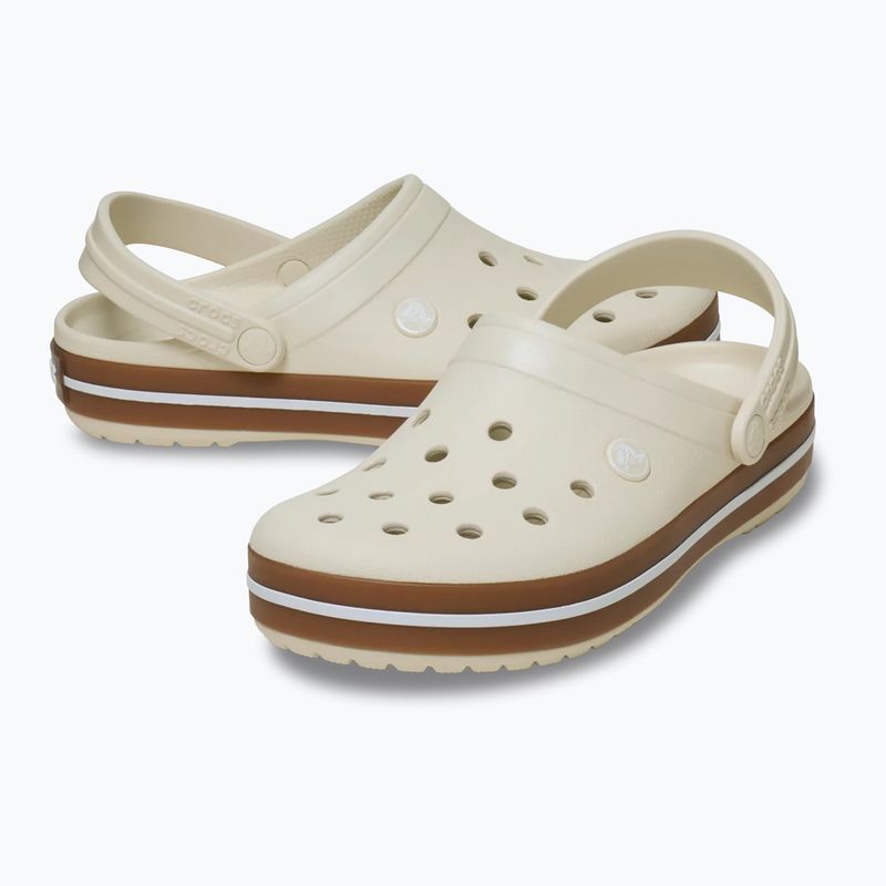 Șlapi pentru copii Crocs Crocband Gum summit white 6