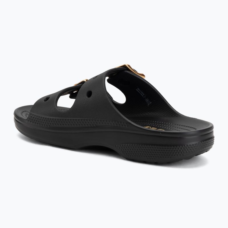 Șlapi pentru femei Crocs Saturday Metallic Buckle black 3