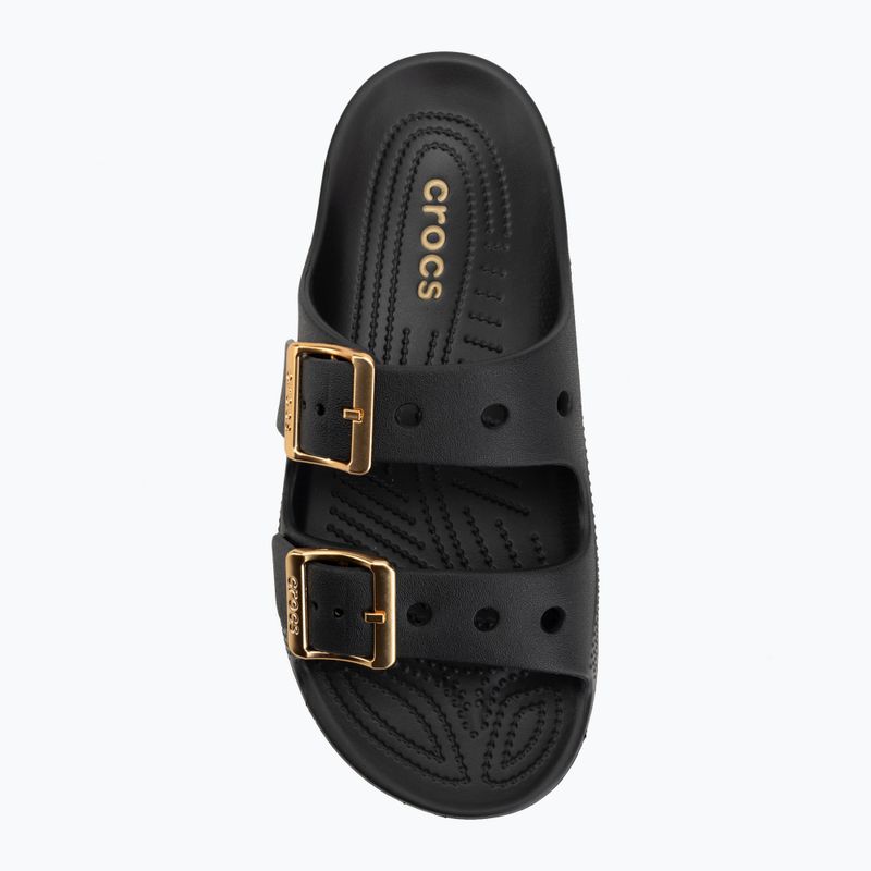 Șlapi pentru femei Crocs Saturday Metallic Buckle black 5