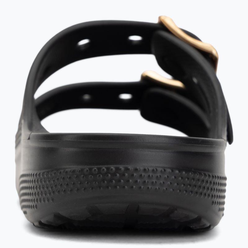 Șlapi pentru femei Crocs Saturday Metallic Buckle black 6