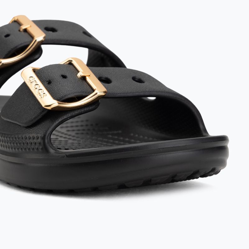 Șlapi pentru femei Crocs Saturday Metallic Buckle black 7