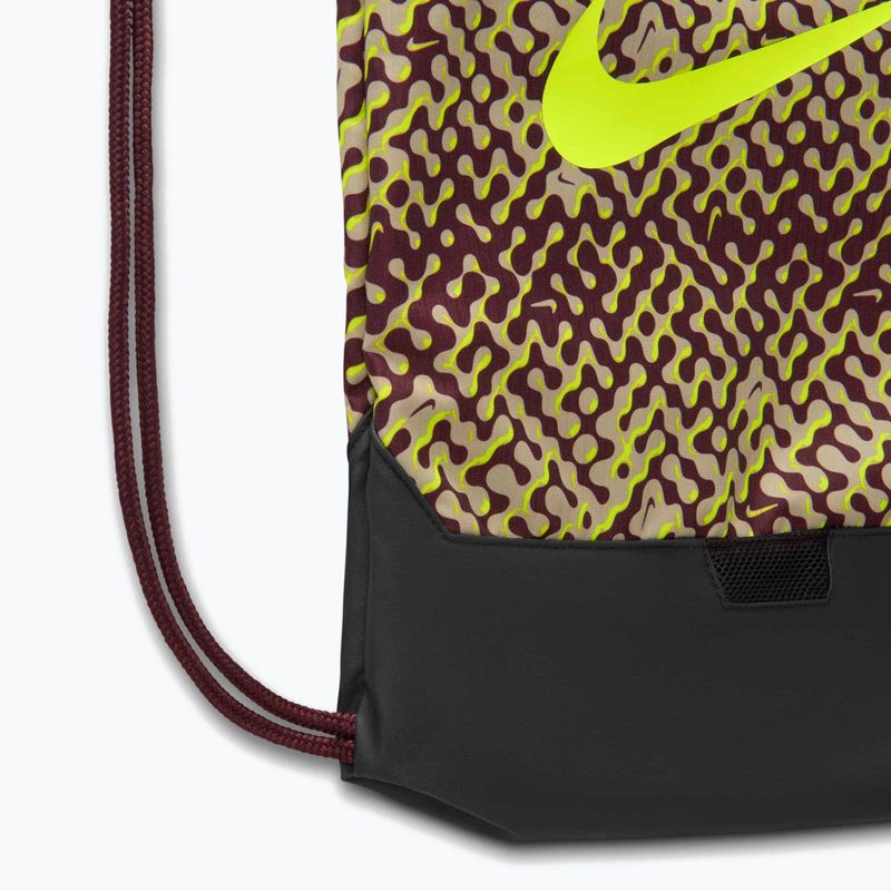 Sac Nike Brasilia 9.5 18 l burgundy crush/black/volt 5