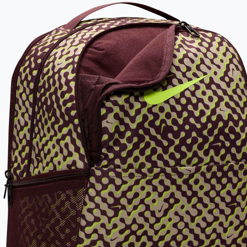 Rucsac de antrenament Nike Brasilia 9.5 24 l burgundy crush/black/volt 5