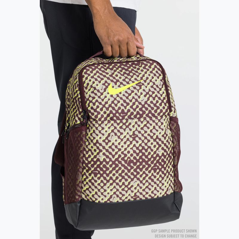 Rucsac de antrenament Nike Brasilia 9.5 24 l burgundy crush/black/volt 12