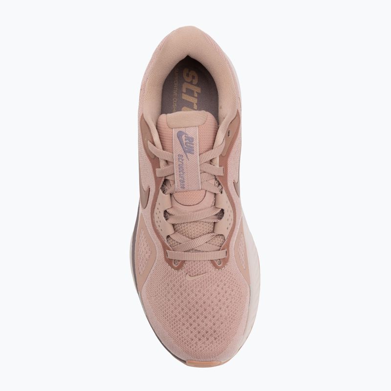 Încălțăminte de alergare pentru femei Nike Structure 26 particle pink/taupe grey/silt red/metal rose gold 5