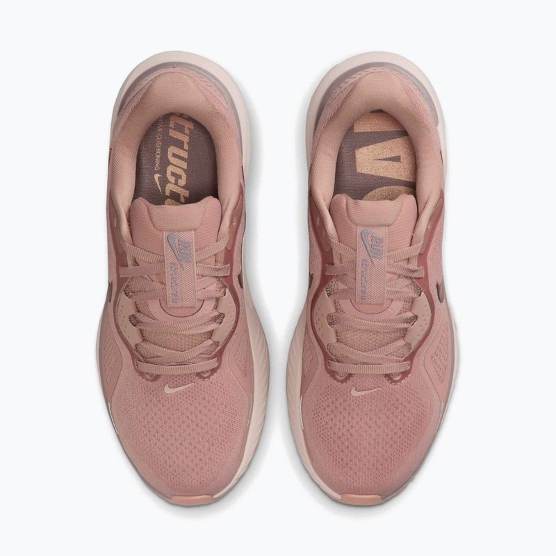 Încălțăminte de alergare pentru femei Nike Structure 26 particle pink/taupe grey/silt red/metal rose gold 5
