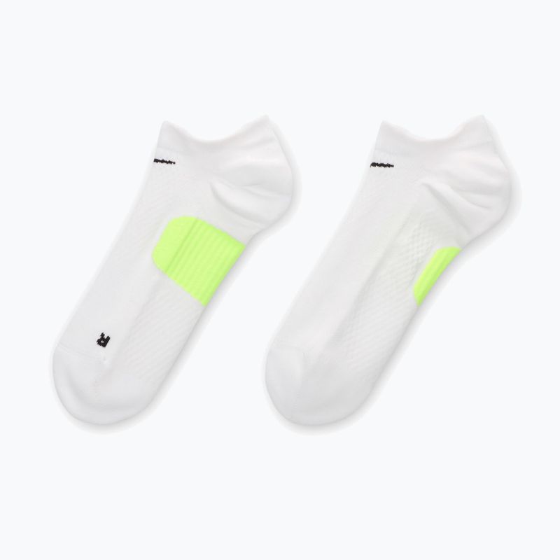 Șosete Nike Running Midweight No-Show white/volt/black 2