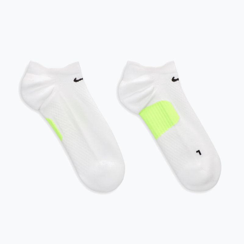 Șosete Nike Running Midweight No-Show white/volt/black 3