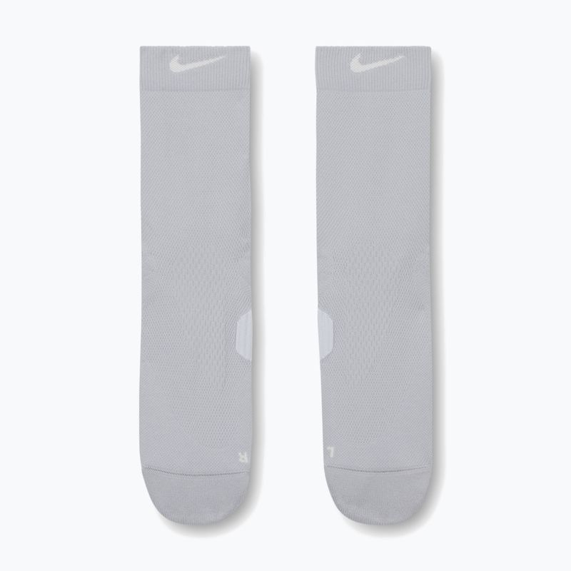 Șosete Nike Running Midweight Crew light smoke grey/pure platinum/white 2