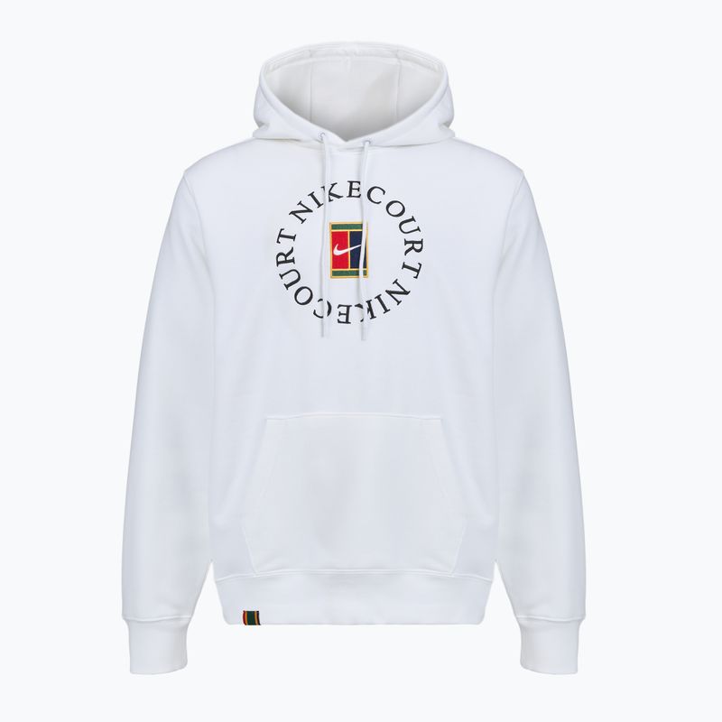 Bluză de tenis pentru bărbați Nike Court Dri-Fit Heritage French Terry Hoodie white/black 7