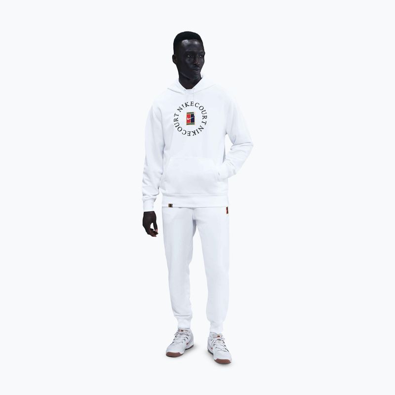 Bluză de tenis pentru bărbați Nike Court Dri-Fit Heritage French Terry Hoodie white/black 2
