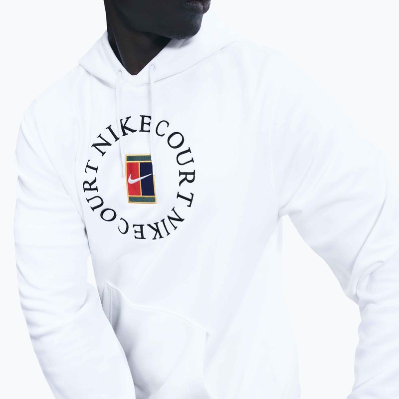 Bluză de tenis pentru bărbați Nike Court Dri-Fit Heritage French Terry Hoodie white/black 6
