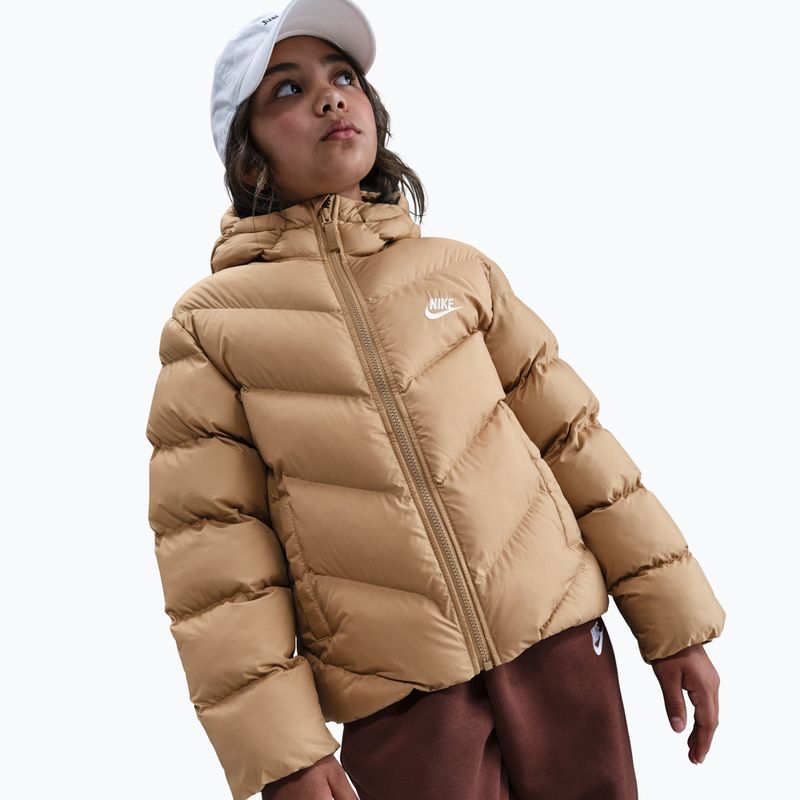 Geacă izolată pentru copii Nike Sportswear All Day Play hemp/white 4