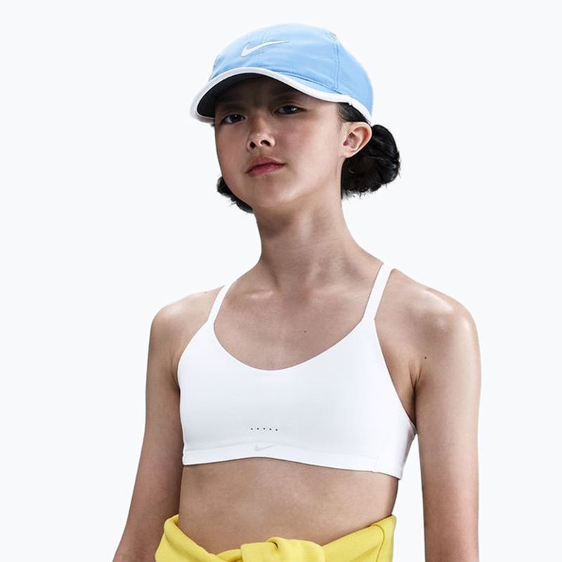 Sutien pentru fete Nike Alate White/Light Smoke Grey