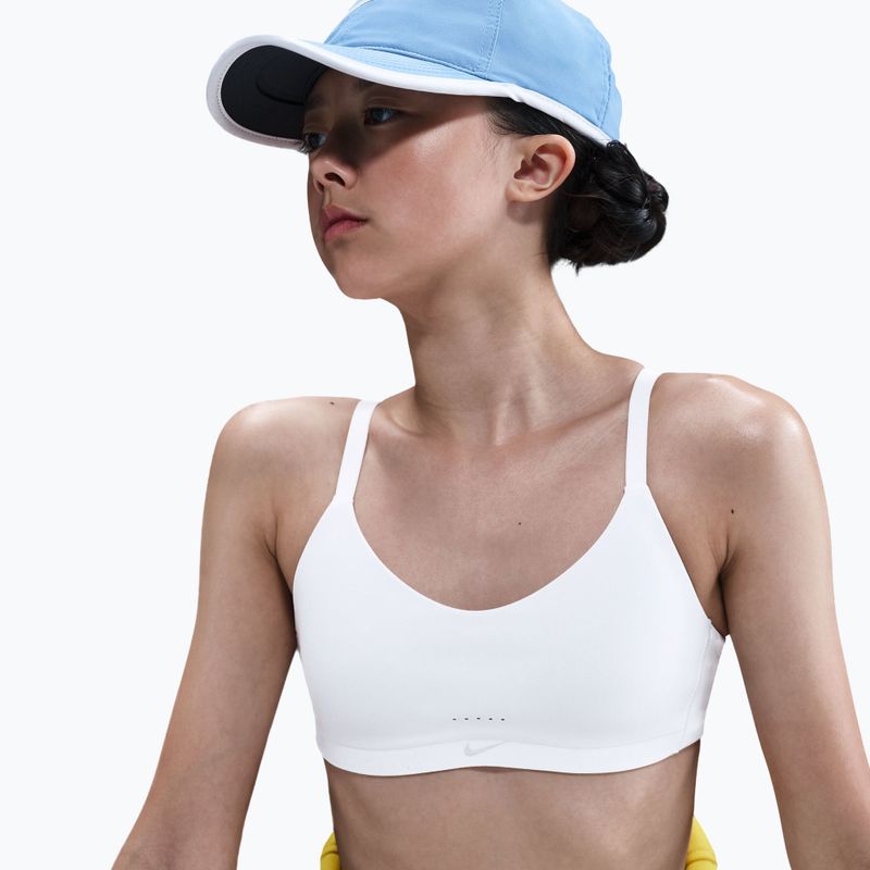 Sutien pentru fete Nike Alate White/Light Smoke Grey 4