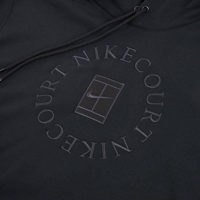 Bluză de tenis pentru bărbați Nike Court Dri-Fit Heritage French Terry Hoodie Black/Anthracite 8