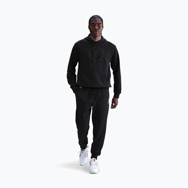 Bluză de tenis pentru bărbați Nike Court Dri-Fit Heritage French Terry Hoodie Black/Anthracite 2