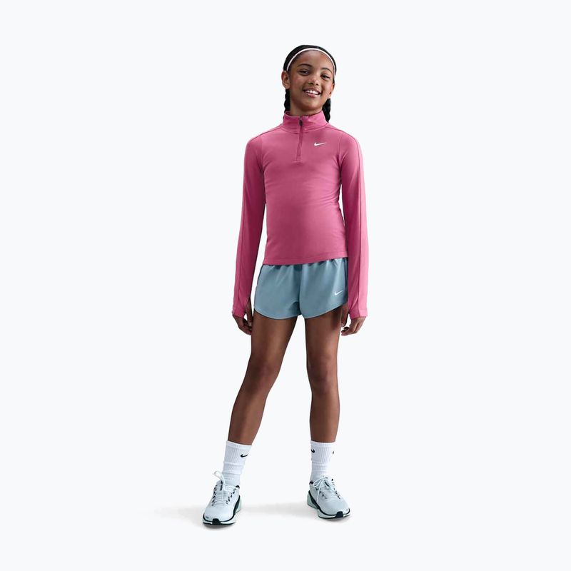 Longsleeve de antrenament pentru copii Nike Dri-Fit 1/4 Zip sweet beet/white 2