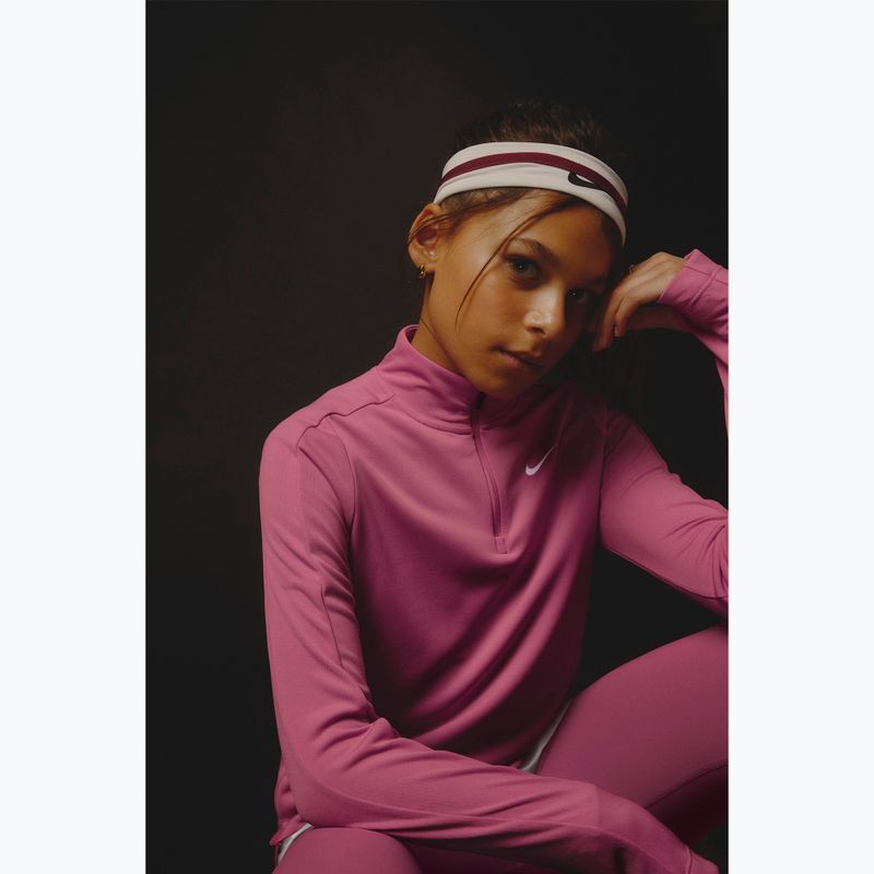 Longsleeve de antrenament pentru copii Nike Dri-Fit 1/4 Zip sweet beet/white 7