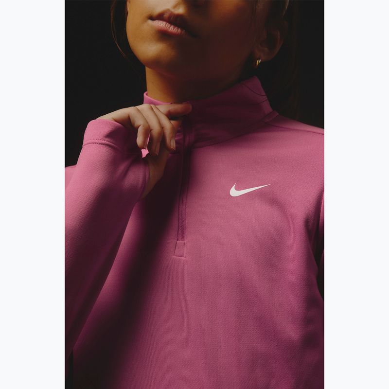 Longsleeve de antrenament pentru copii Nike Dri-Fit 1/4 Zip sweet beet/white 8