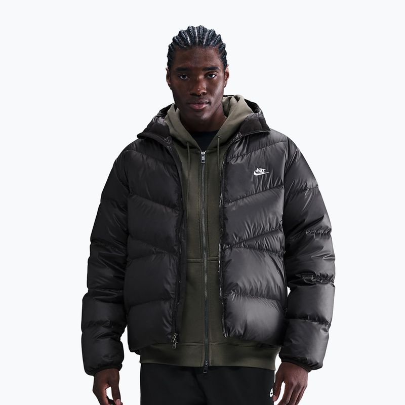 Geacă cu puf pentru bărbați Nike Windrunner black/black/white