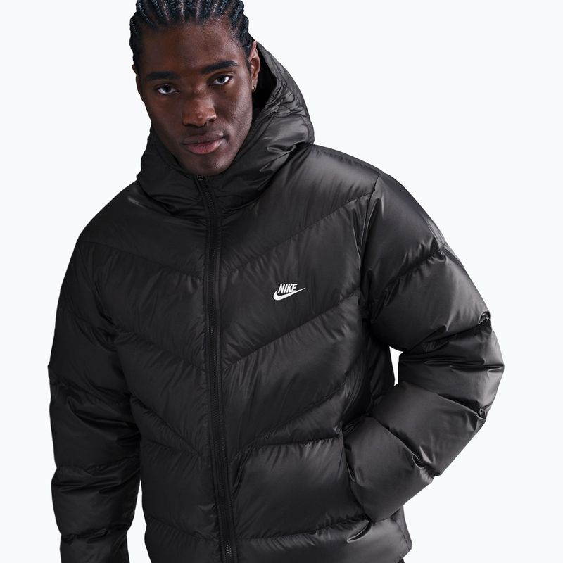 Geacă cu puf pentru bărbați Nike Windrunner black/black/white 4