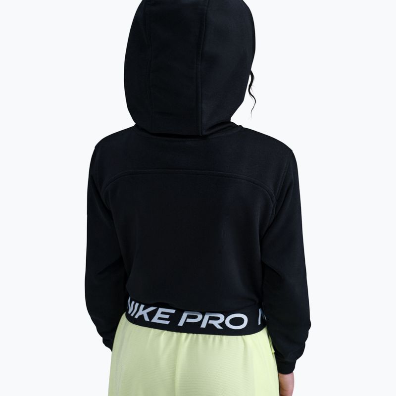 Bluză pentru copii Nike Pro Fleece black/black/black/white 4