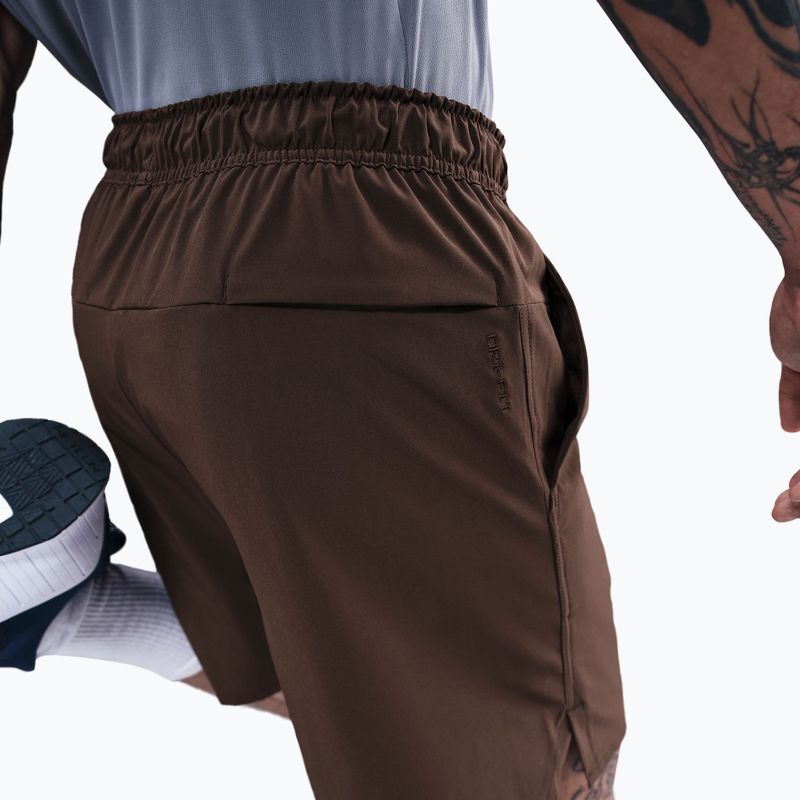 Pantaloni scurți de antrenament pentru bărbați Nike Unlimited baroque brown/black/baroque brown 4