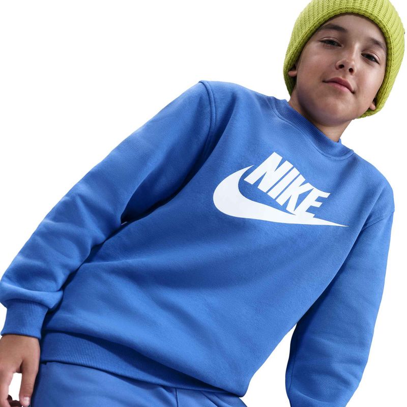 Hanorac pentru copii Nike Sportswear Club Fleece comet blue/white 4