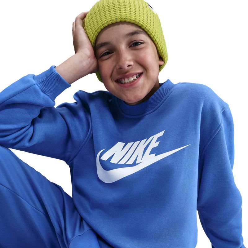 Hanorac pentru copii Nike Sportswear Club Fleece comet blue/white 6
