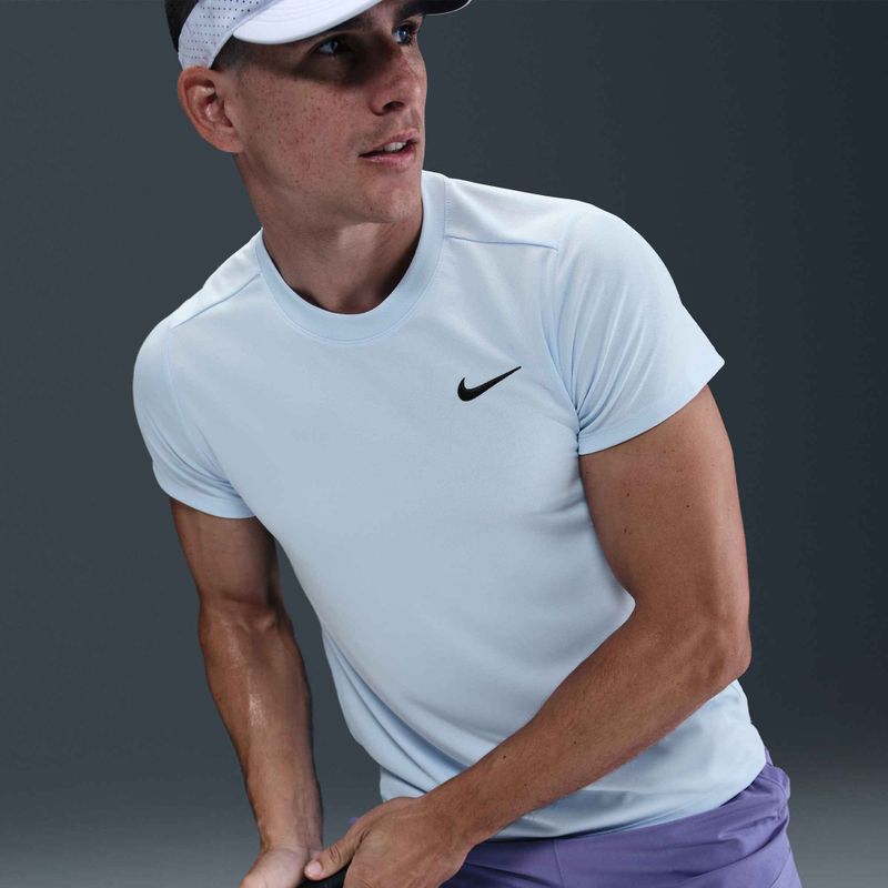 Tricou de tenis pentru bărbați Nike Court Dri-Fit Victory celestine blue / black 7