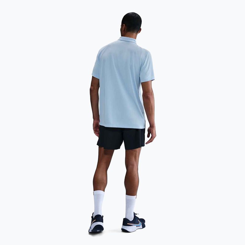 Tricou de tenis pentru bărbați Nike Court Dri-Fit Polo Solid celestine blue / black 3