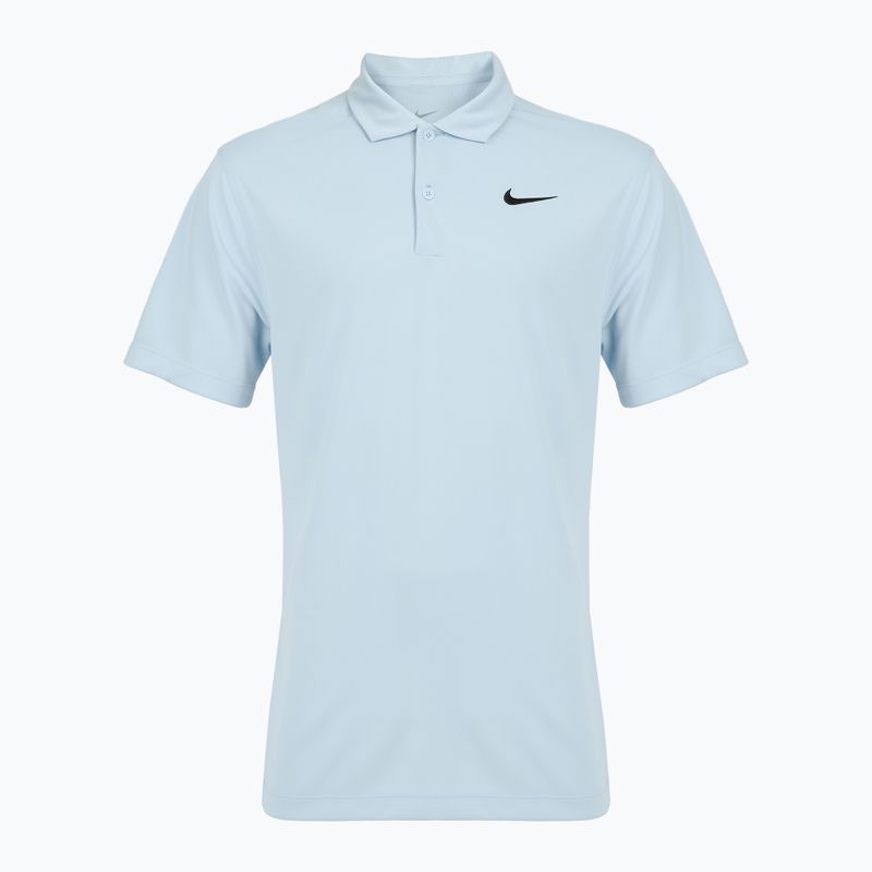 Tricou de tenis pentru bărbați Nike Court Dri-Fit Polo Solid celestine blue / black 7