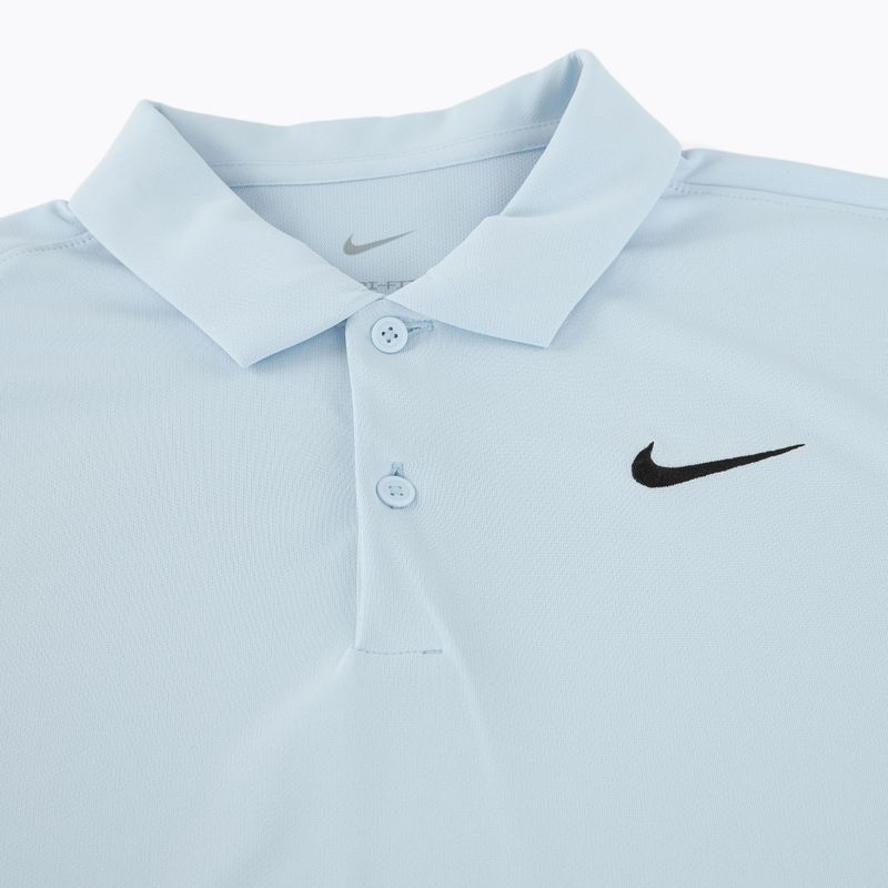 Tricou de tenis pentru bărbați Nike Court Dri-Fit Polo Solid celestine blue / black 9