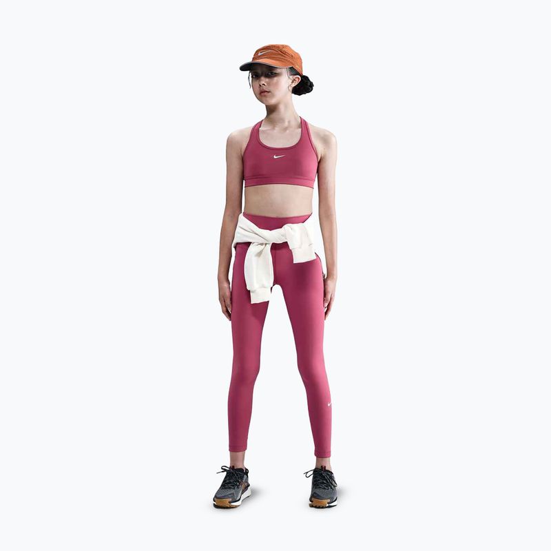 Colanți pentru copii Nike One Dri-Fit High-Waisted sweet beet/white 2