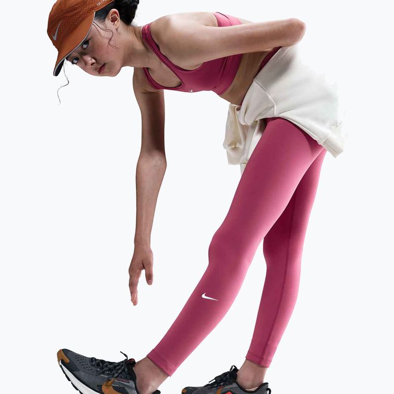 Colanți pentru copii Nike One Dri-Fit High-Waisted sweet beet/white 5