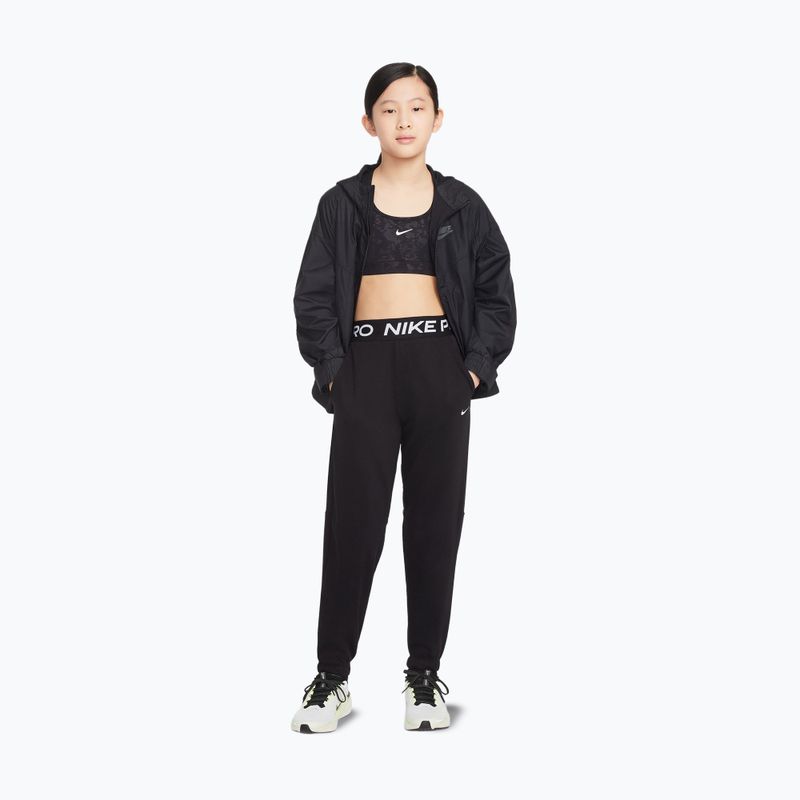 Pantaloni pentru copii Nike Pro Fleece black/black/black/white 2