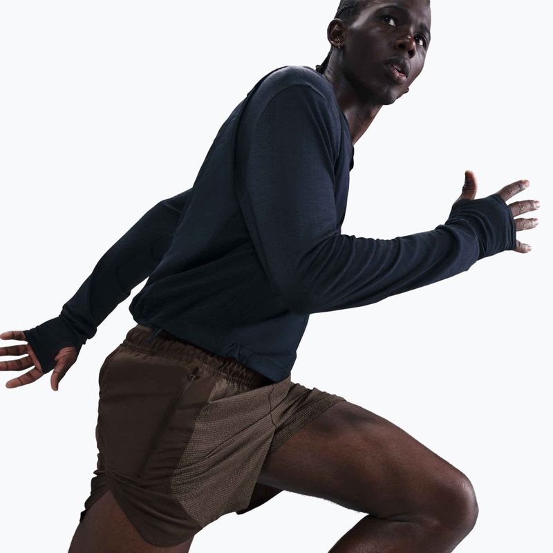 Pantaloni scurți de alergare pentru bărbați Nike Run Dri-Fit 5" baroque brown / black 5