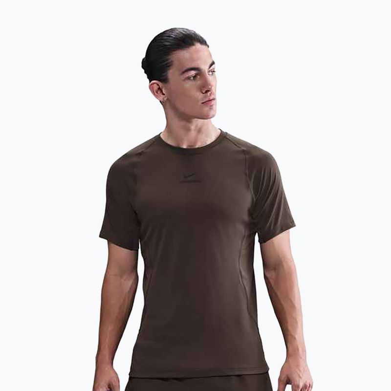 Tricou de antrenament pentru bărbați Nike Pro Training Dri-Fit Baroque Brown/Black