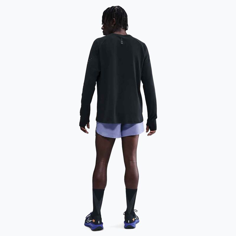 Longsleeve de alergare pentru bărbați Nike Stride Dri-Fit Waffle Crew black 3