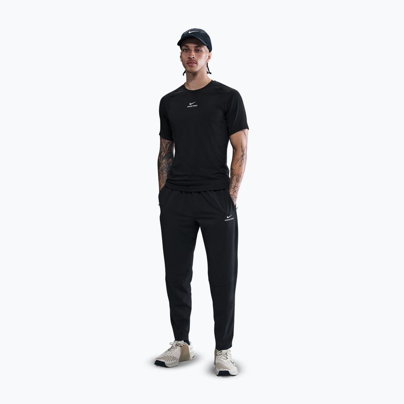 Pantaloni de antrenament pentru bărbați Nike Pro Training Dri-Fit black/white 2